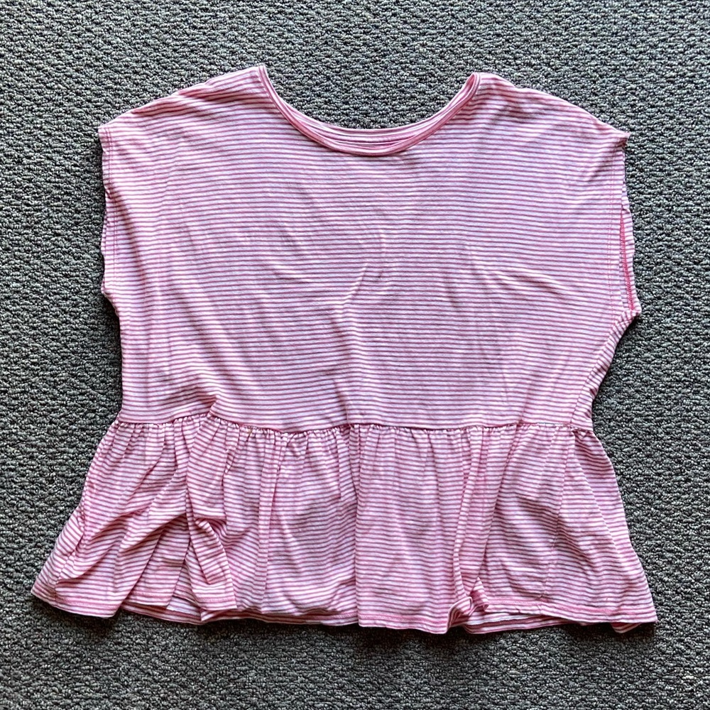 Short sleeve striped top